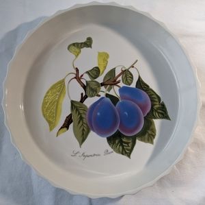 Portmeirion England Pomona L'Imperatrice Plum Quiche Baking Dish Discontinued